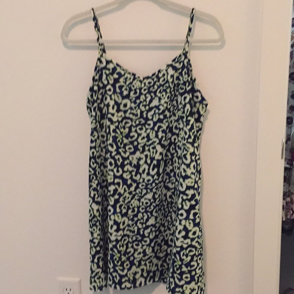 Animal print slip dress